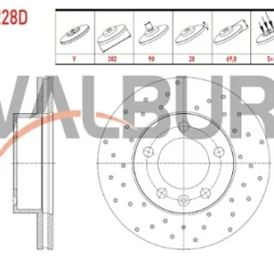 FREN DİSKİ ÖN HAVALI PERFORMANS DELİKLİ 5 BJN 302X28X90X69,8 RENAULT MASTER III 2.3 DCI - 2.5 DCI 2