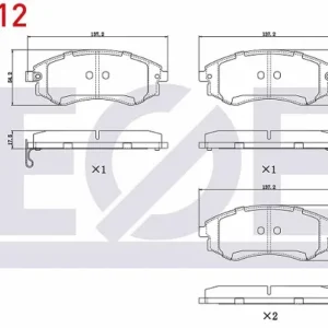 FREN BALATASI ÖN İKAZLI 90-00 HYUNDAİ COUPE - SONOTA III-IV - KIA MAGENTIS - SANGY. KORANDO
