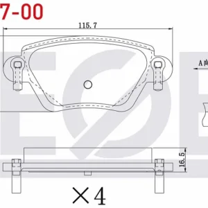 FREN BALATASI ARKA 00- KANGO I-II - MONDEO III - JAGUAR X-TYPE 1.6 1.9D